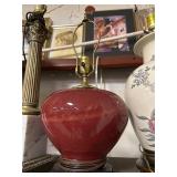 Vintage Chinese Ox Blood Table Lamp