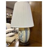 Blue and White Asian Table Lamp