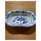 Antique Chinese Export Porcelain Oval Serving Dish