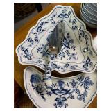 Vintage Blue Danube China Set with Serving Knife