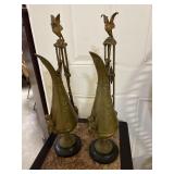 Pair of Bronze Ewers