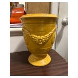 Yellow Glazed French Anduze Vase