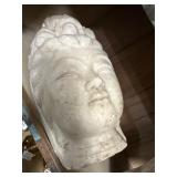 Vintage Chinese Handcarved Marble Stone Buddha Hea