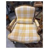 Louis XV Style Plaid Armchair