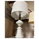 Vintage Milkglass and Brass Table Lamp