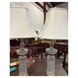 Pair of Vintage Waterford Crystal Table Lamps with