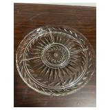 Vintage Cut Glass Serving Tray