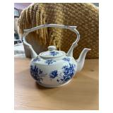 Vintage Teapot by Arthur Wood in Blue Rose Pattern