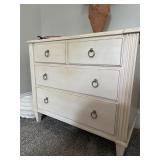 4 Drawer Cream Rustic Nightstand