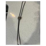 Vintage Heart Filigree Brass Bolo Tie by Judy Ann