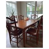 Wooden Kitchen Table with Six Chairs