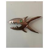 Handcrafted Copper Wall Art of Fish