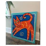 Orange Cat Painting