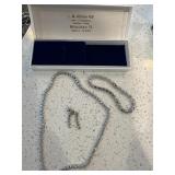 Vintage Jewelry Set with Tennis Necklace, Bracelet