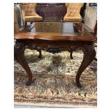 Vintage Wood and Glass End Table