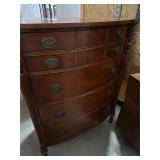 Antique Mahogany 5 Drawer Dresser