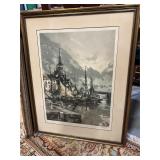 Original Color Etching and Aquatint Print by Frenc