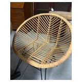 Set of 4 Dining/Accent Chairs Round Rattan with Ir