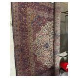 Authentic Vintage Persian Silk Wool Area Rug