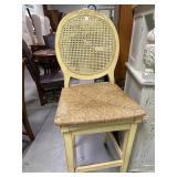 Vintage Rattan Swivel Barstool