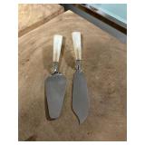 Mother of Pearl Cake Cutter and Server Set