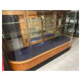 Vintage Style Wood and Glass Display Cabinet