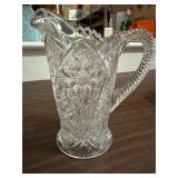 Clear Pressed Glass Pitcher