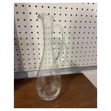 Vintage Etched Floral Glass Decanter with Handle
