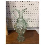 Vintage Pinord Pale Green Glass Decanter