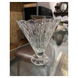 Art Deco Bohemia Fan Shaped Crystal Vase