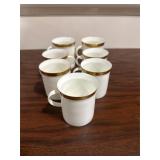 Set of Rosenthal Ascot White Porcelin Cups with Go