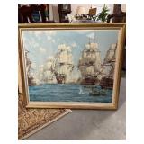 1972 Print 'The Battle of Trafalgar' by British Ma