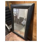 Black Mirror with Gold Trim Design