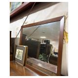 Heavy Wood Framed Large Mirror