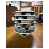 Small Japanese Imari Porcelain Rice Bowl Set