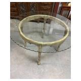 Caracole Baroque Style Table with Glass Top