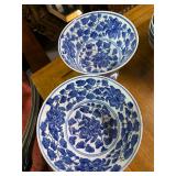 Pair of Chinese Blue and White Porcelin Stem Cups