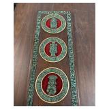 Vintage Zarebski Crushed Malachite Over Red Velvet