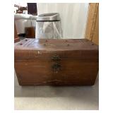Antique Metal Steamer Trunk