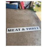 Meat and Three Sign