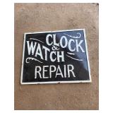 Clock and Watch Repair Sign