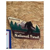 Squatch National Forest Sign