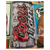 Coors Light Can Sign