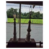 Two White Decor Lamps