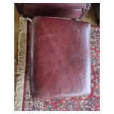 Red Leather Ottoman