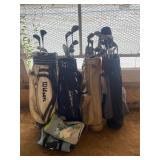 Gold Clubs with Bag and Bag Games