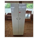 White Two Door Metal Cabinet