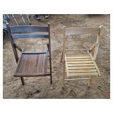 Pair of Wooden Folding Chairs