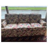 Floral Three Cushion Couch and Chair