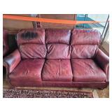 Leather 3 Cushion Sofa